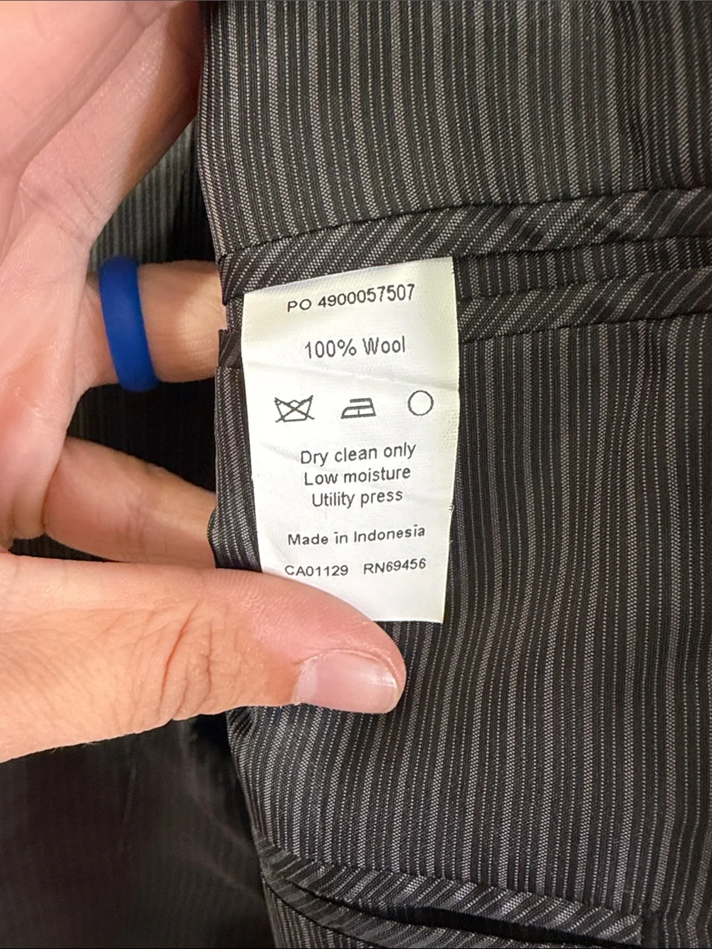 Calvin Klein Men’s Slim Fit Wool Suit Jacket
